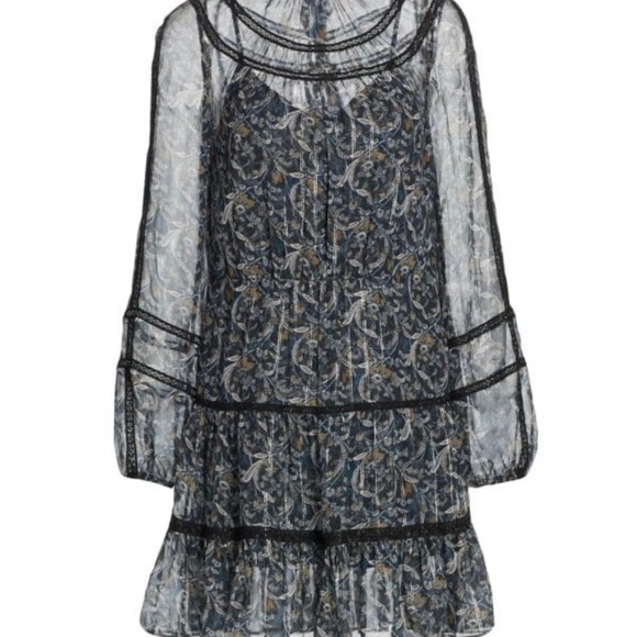 NWT $650 Veronica Beard Rahla Sheer Minidress, Size 6 ( fits 4-6), 97% Silk - Picture 8 of 12